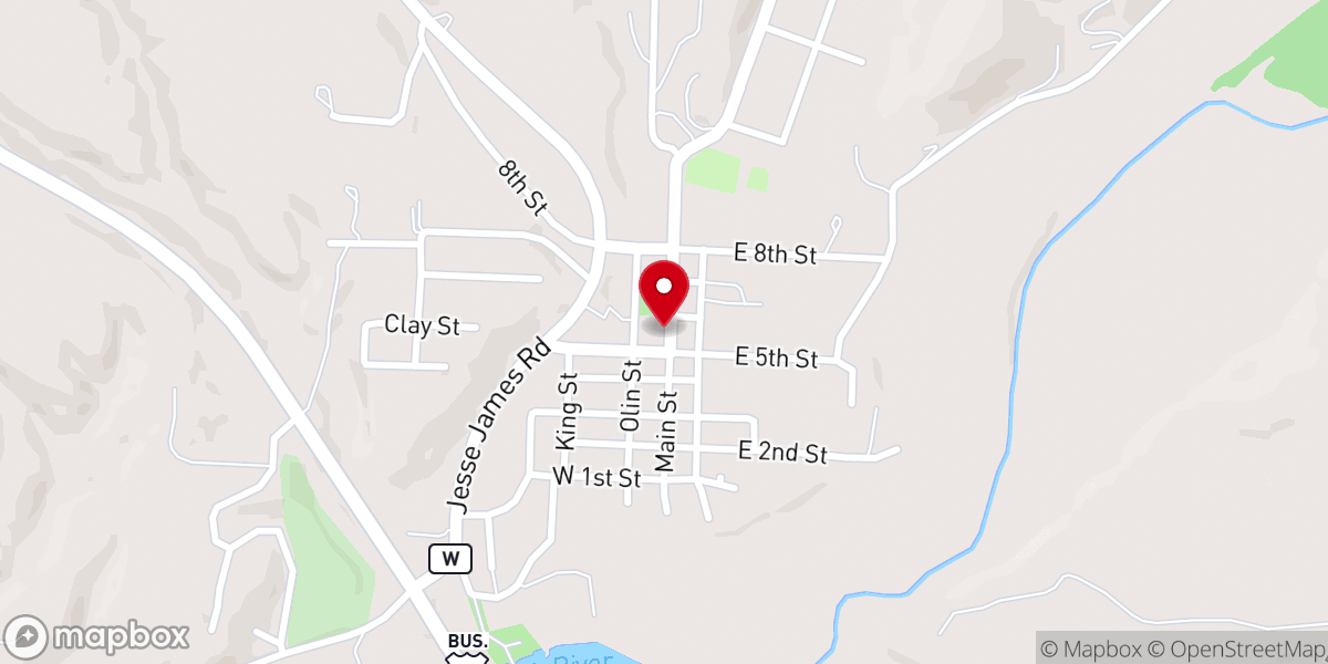 Map showing location of Pineville City Clerk