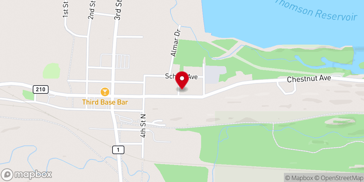 Map showing location of Bethesda Lutheran Church