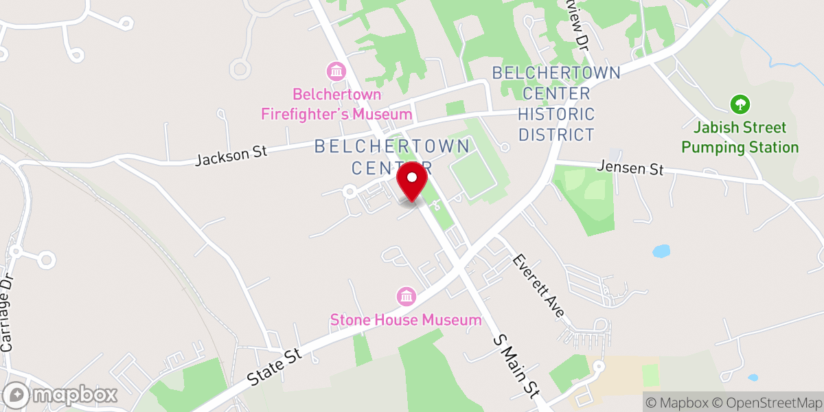 Map showing location of Hope United Methodist Church