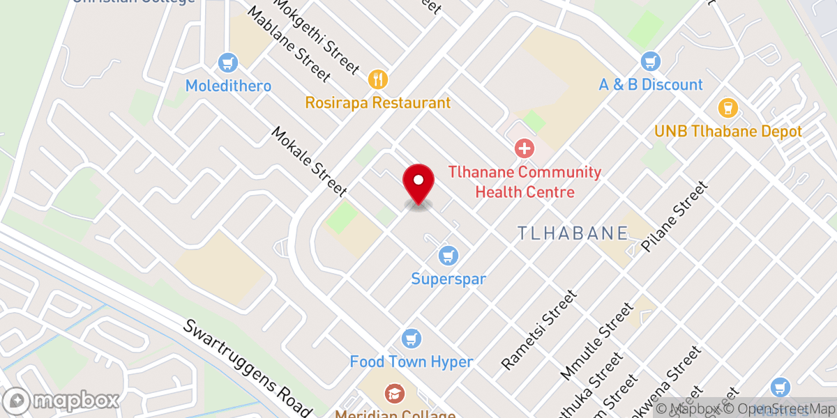 Map showing location of FaithPoint Church - Rustenburg