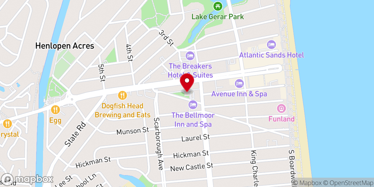 Map showing location of The Harvest Church