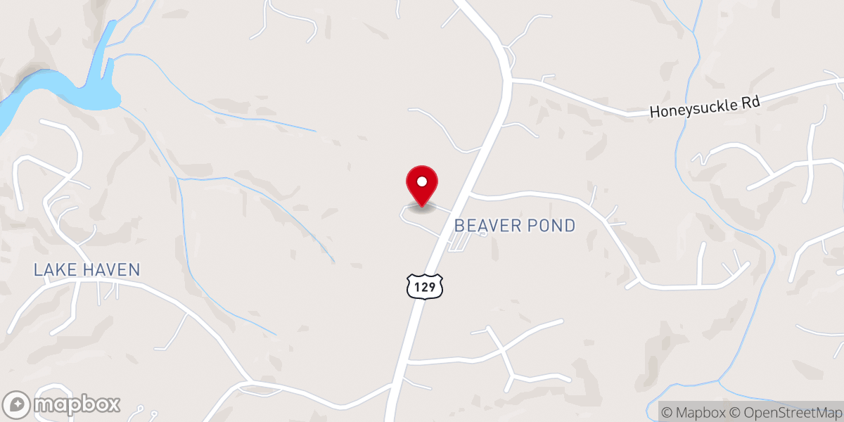 Map showing location of Brookstone Church