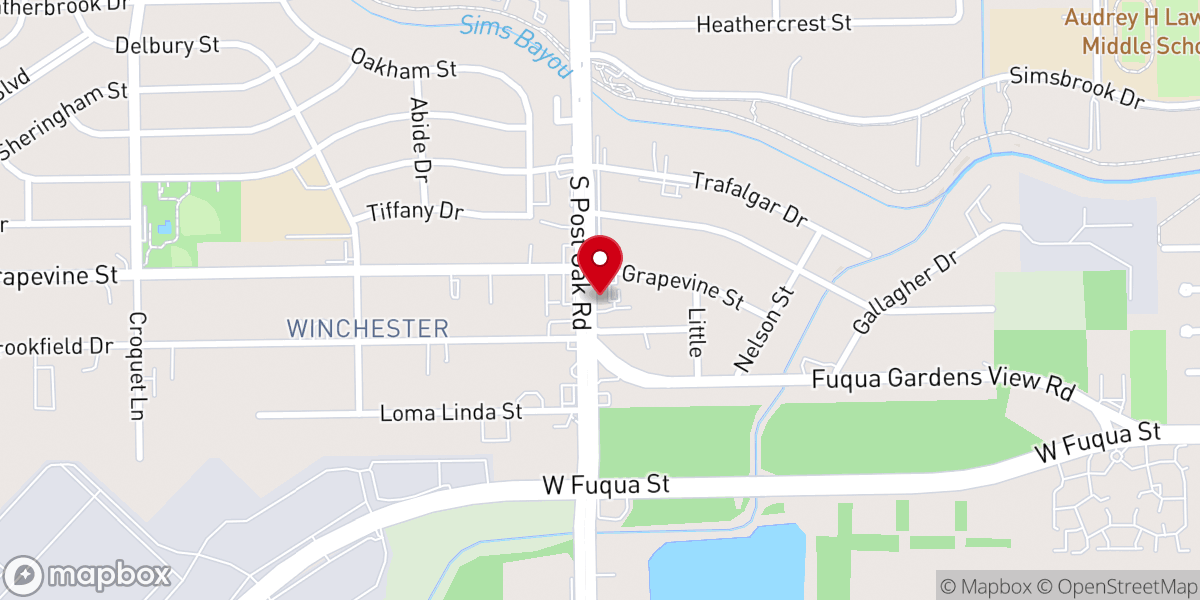 Map showing location of Fountain of Faith Baptist Church