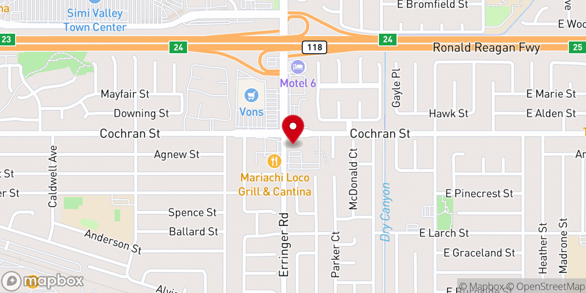Map showing location of Simi Valley United Methodist Church