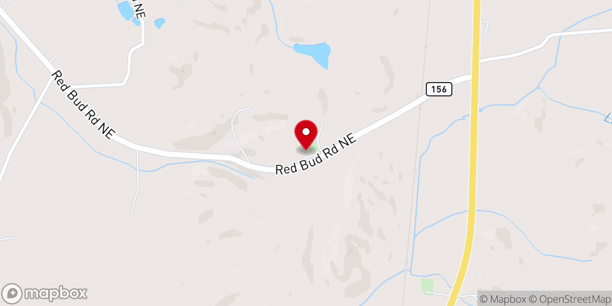 Map showing location of New Hope Church