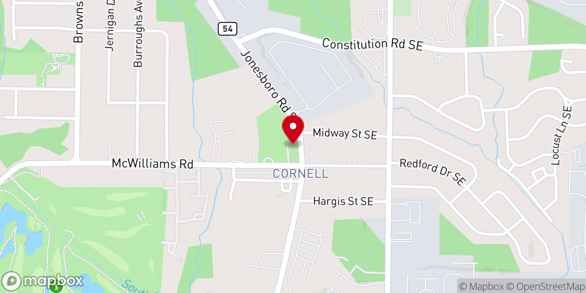 Map showing location of Church of Jesus Pentecostal