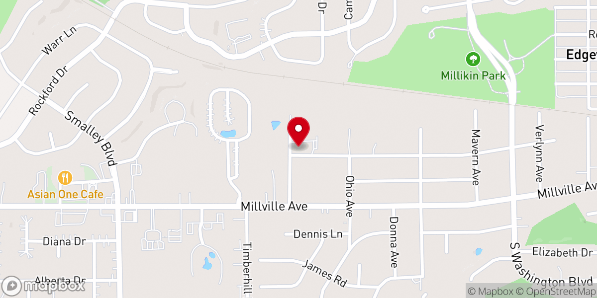 Map showing location of Twinbrook Hill Baptist Church