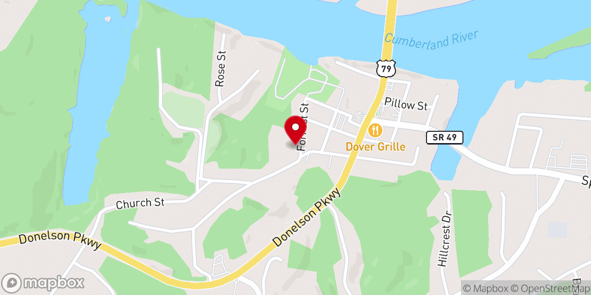 Map showing location of First Christian Church/Dover - Food Distribution Center