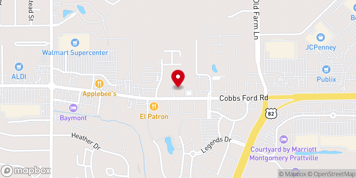 Map showing location of Christ Lutheran Church