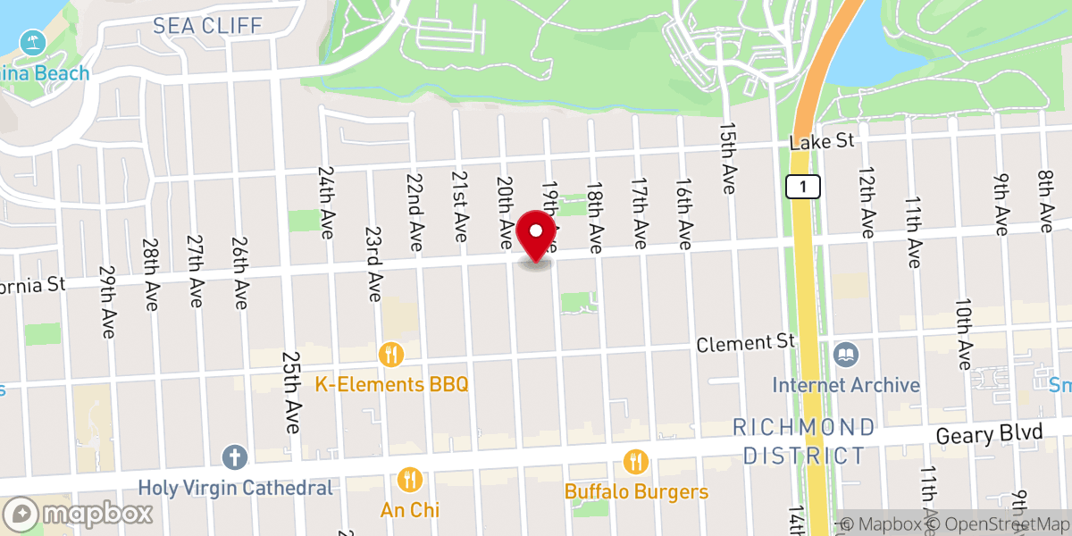 Map showing location of Russian Orthodox Church-Our Lady