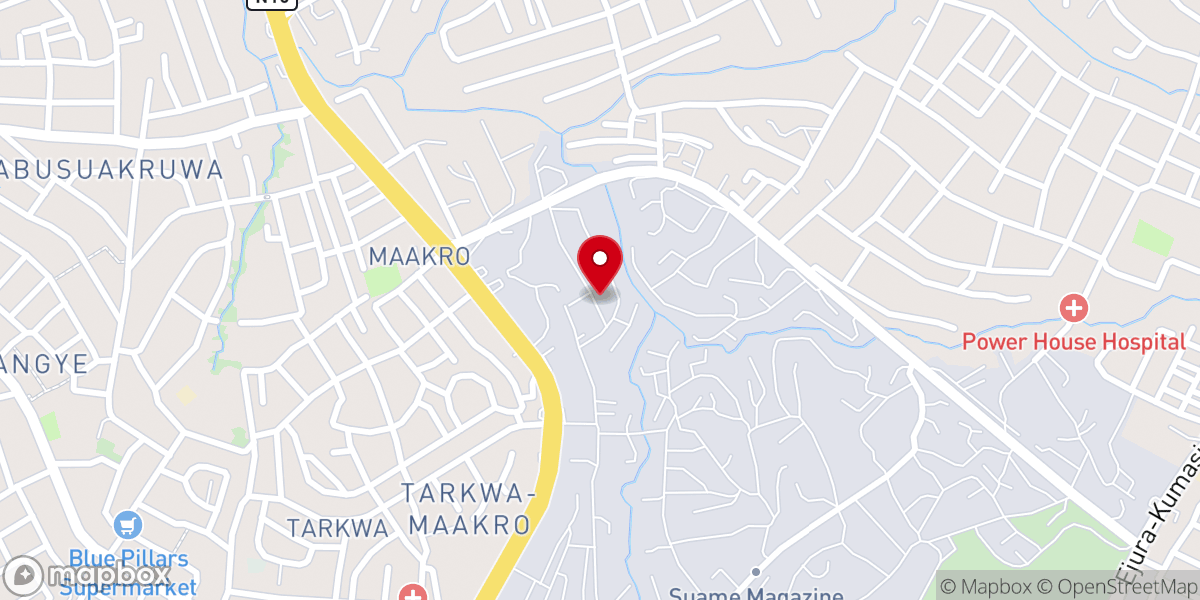 Map showing location of Pillar of Zion Church International