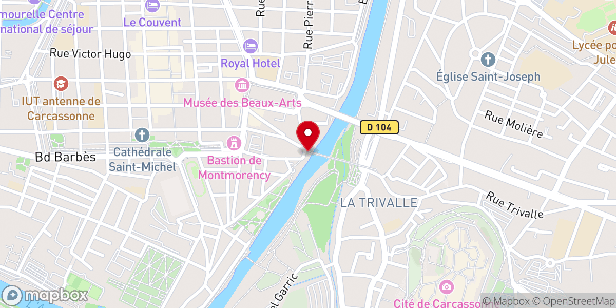 Map showing location of Notre Dame de La Santé