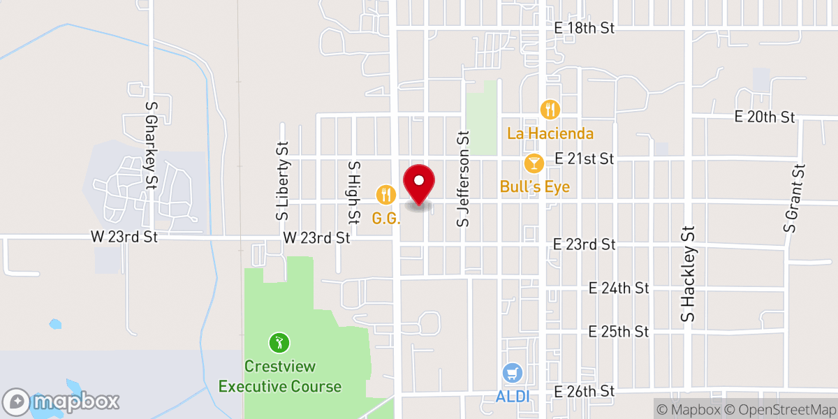 Map showing location of Good News Baptish Church
