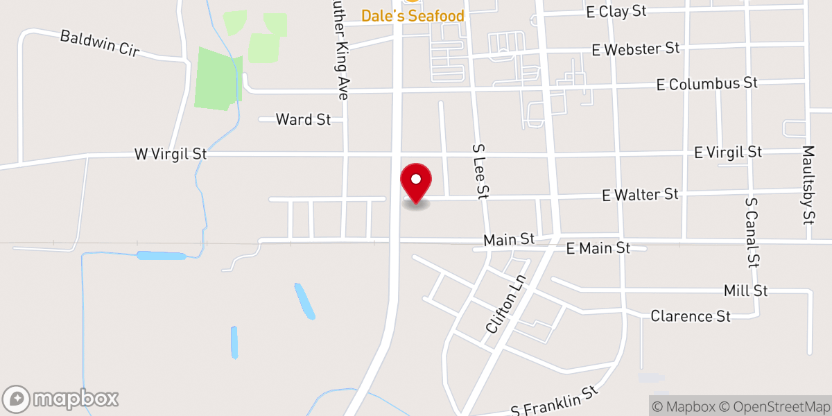 Map showing location of St James Ame Church
