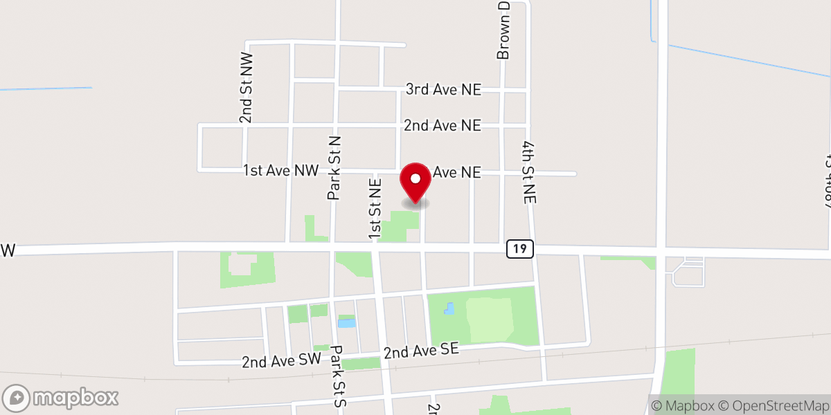 Map showing location of Prairie Lutheran School