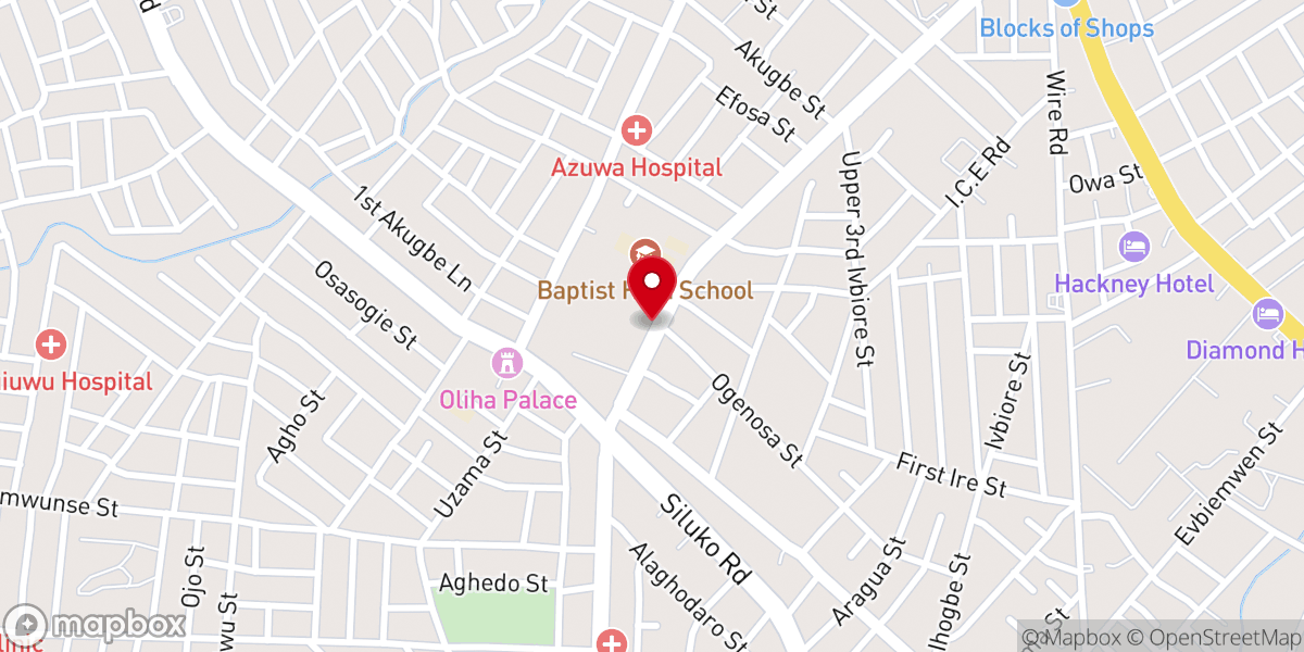 Map showing location of Victory Baptist Church