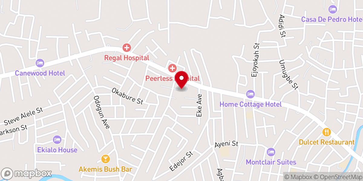 Map showing location of RCCG SALVATION ARENA PARISH