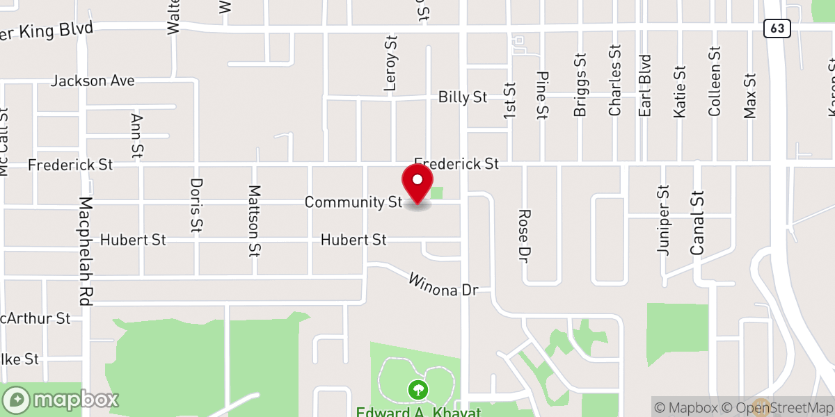 Map showing location of Refuge Church of Our Lord