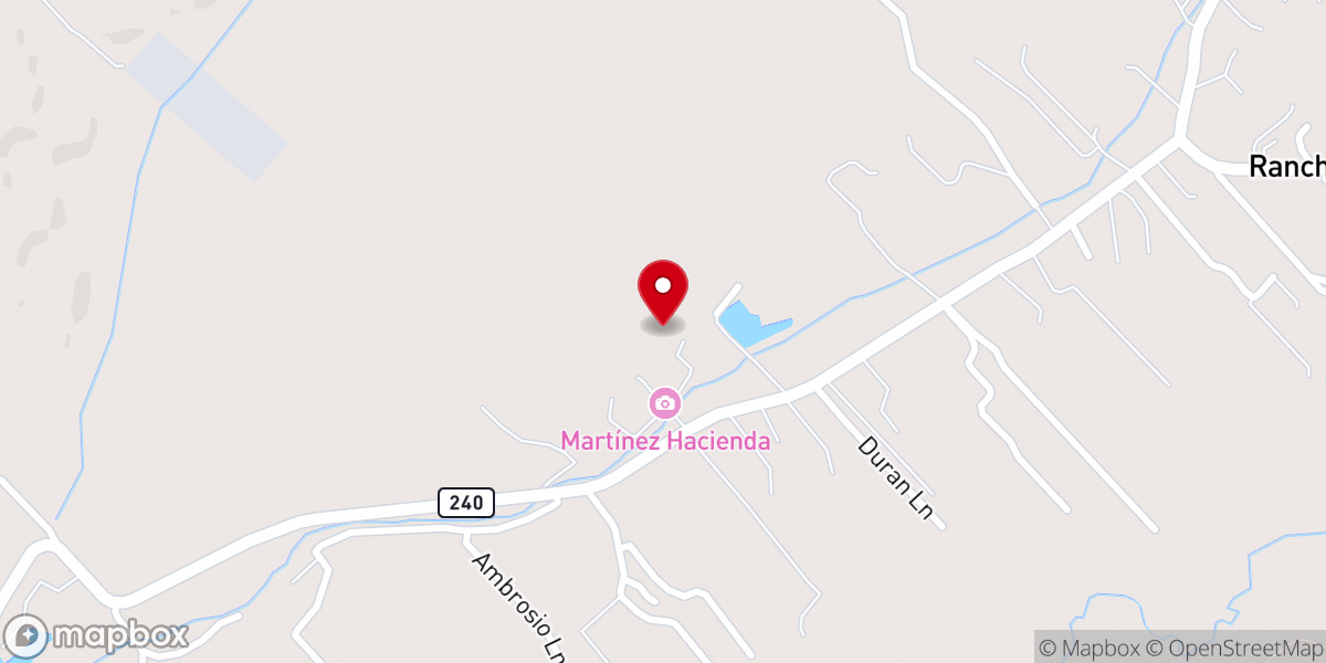 Map showing location of Hacienda de Los Martinez Museum
