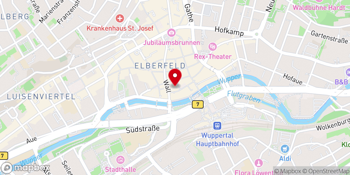 Map showing location of Evangelischer Kirchenkreis Wuppertal
