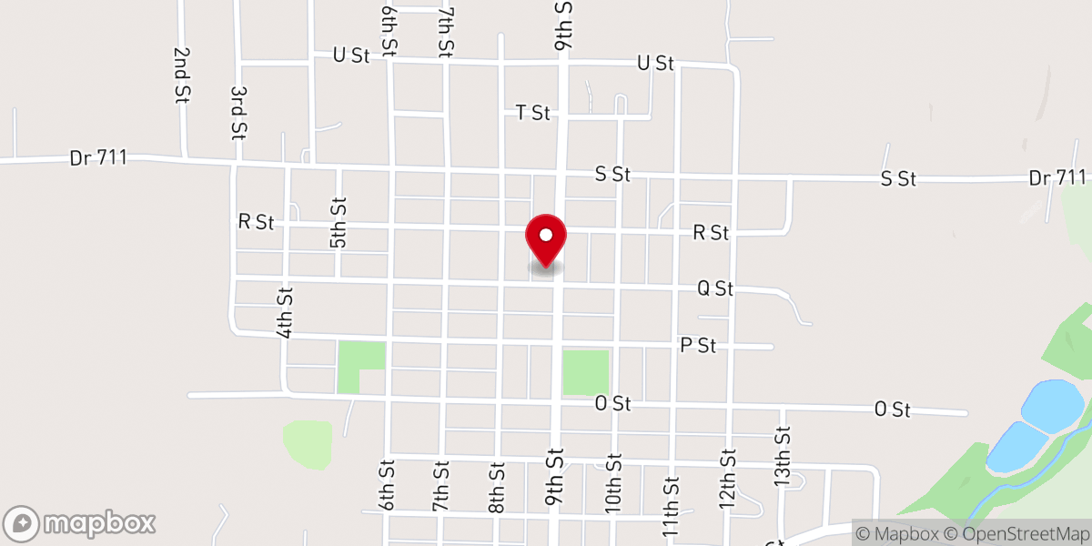 Map showing location of First Presbyterian Church
