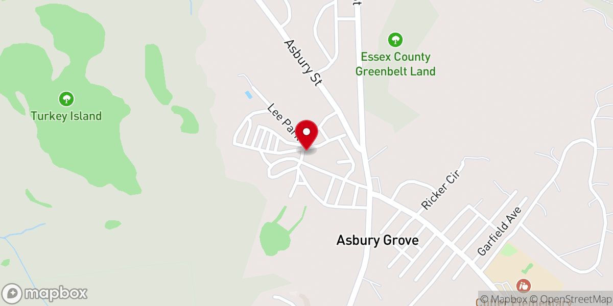 Map showing location of Asbury Grove Manager