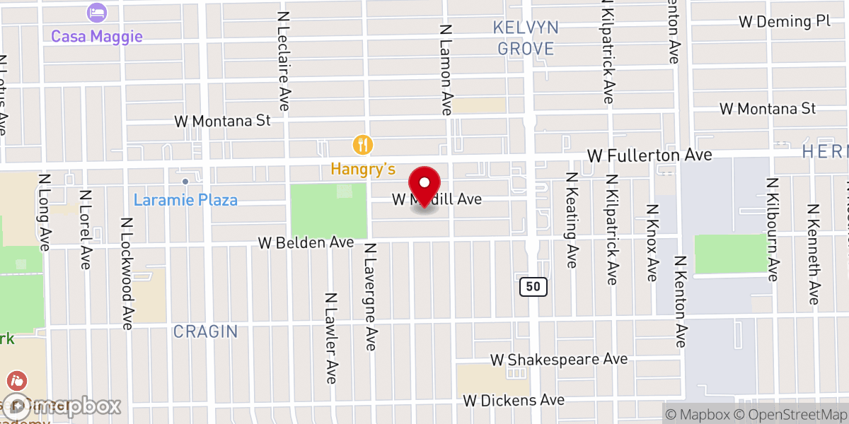Map showing location of Iglesia Misionera Bautista North Avenue