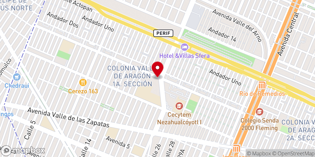 Map showing location of Parroquia Cristo del Valle Diosecis de Nezahualcoyotl A.R