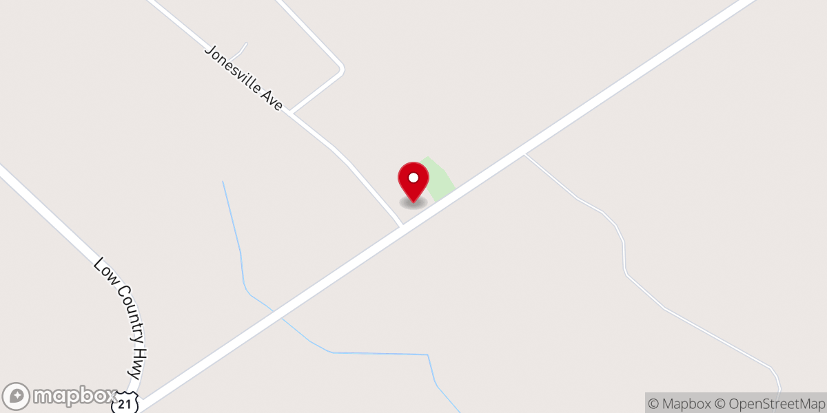 Map showing location of Mt Olive Baptist Church