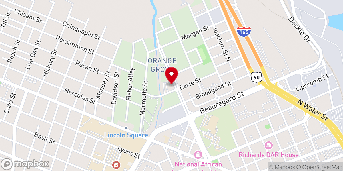 Map showing location of Aimwell Missionary Baptist Church