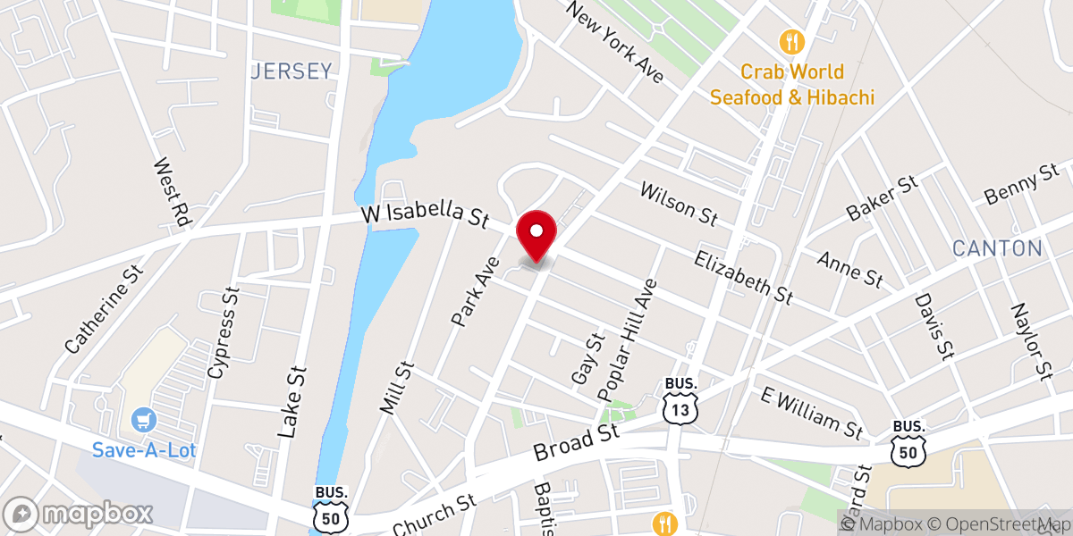Map showing location of Bethesda United Methodist Church