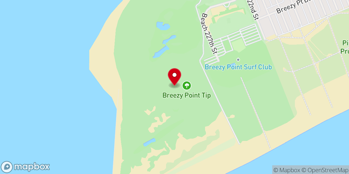 Map showing location of Breezy Point Tip
