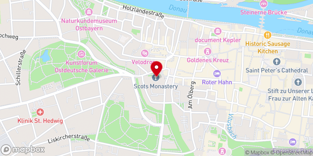 Map showing location of Schottenkirche St. Jakob