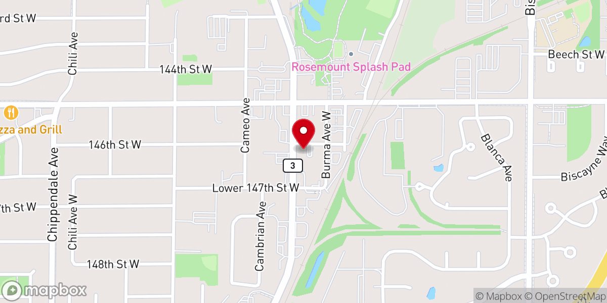 Map showing location of Klecatsky & Sons Rosemount Chapel