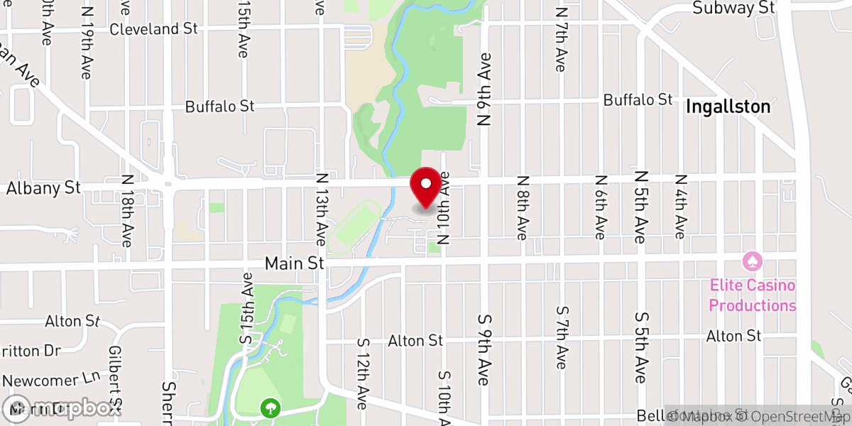Map showing location of Life Church & Training Center