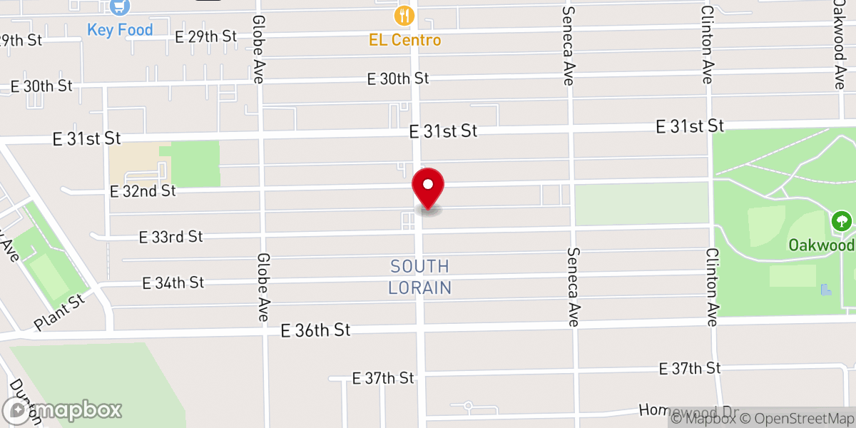 Map showing location of Christ Evangelical Lutheran