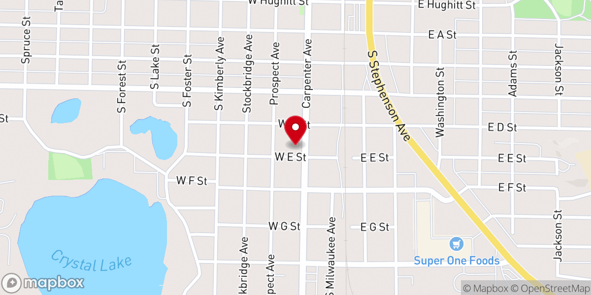 Map showing location of Trinity United Methodist Church