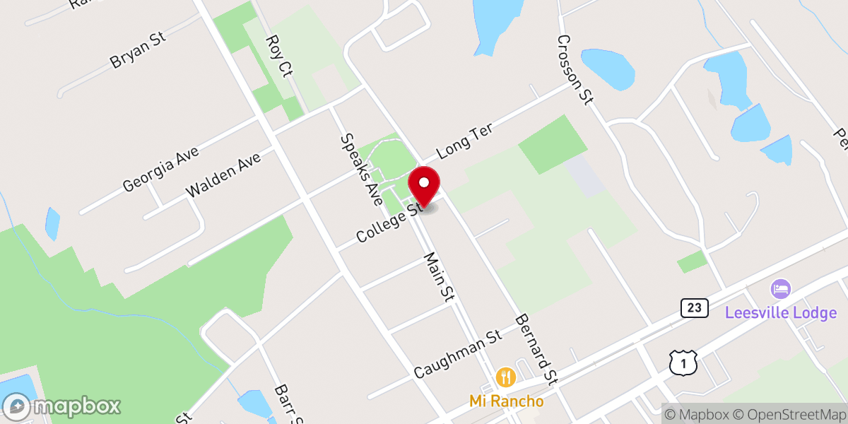 Map showing location of First Baptist Church