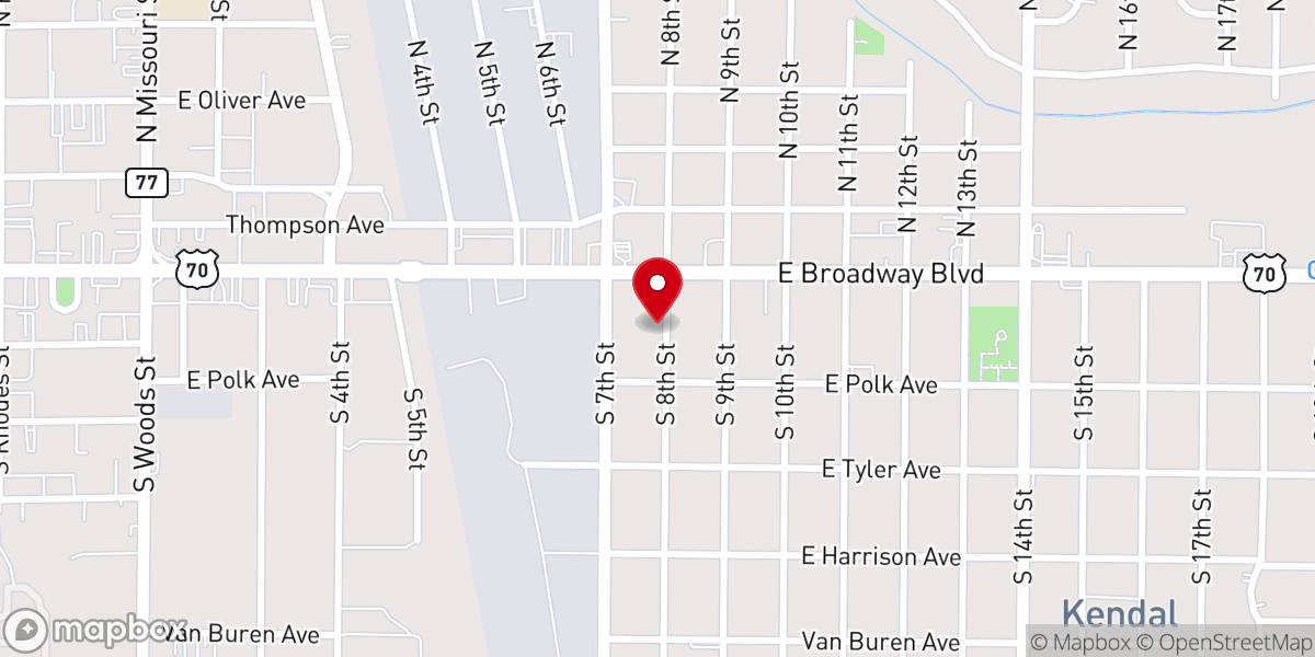Map showing location of Tabernacle of Faith Ministries