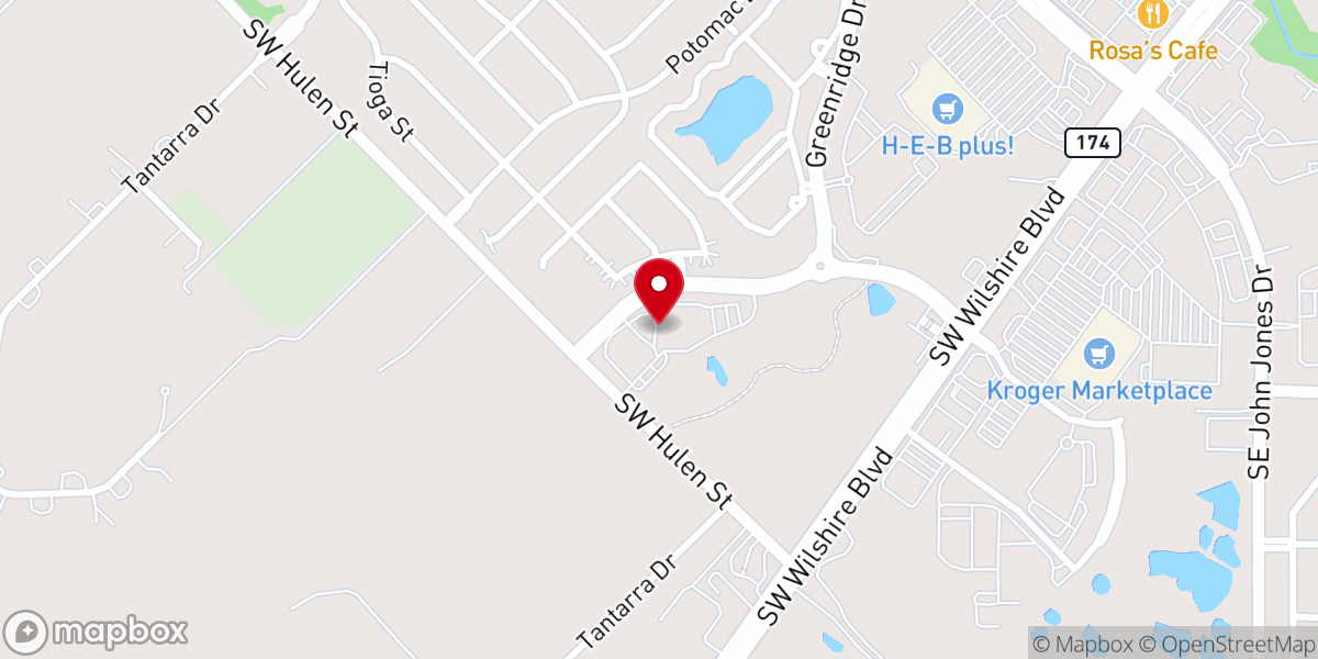 Map showing location of Fort Worth Texas Temple