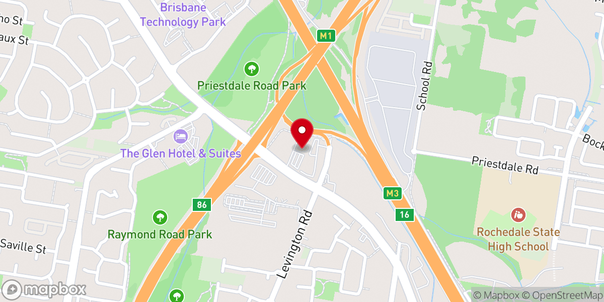 Map showing location of Brisbane Full Gospel Church