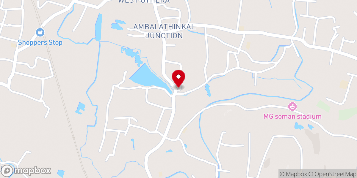 Map showing location of Kerala Pulayar Maha Sabha (KPMS) Branch 707