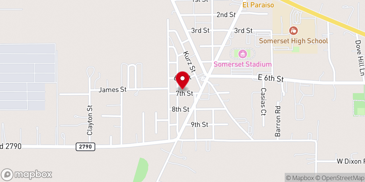 Map showing location of Somerset Methodist Church