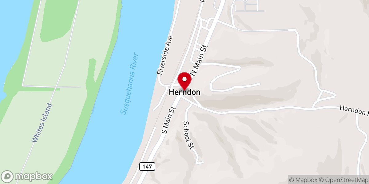 Map showing location of Herndon