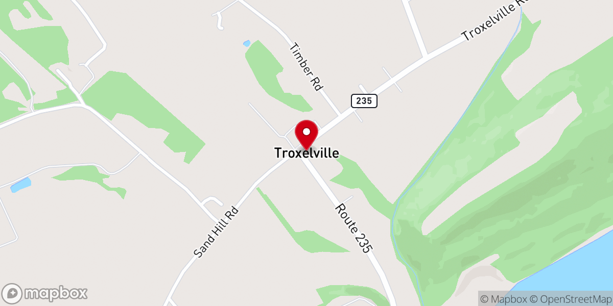 Map showing location of Troxelville