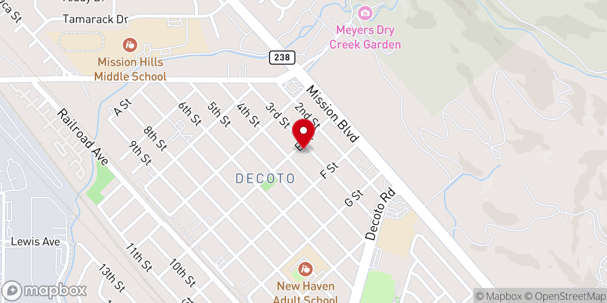 Map showing location of First Vietnamese Baptist