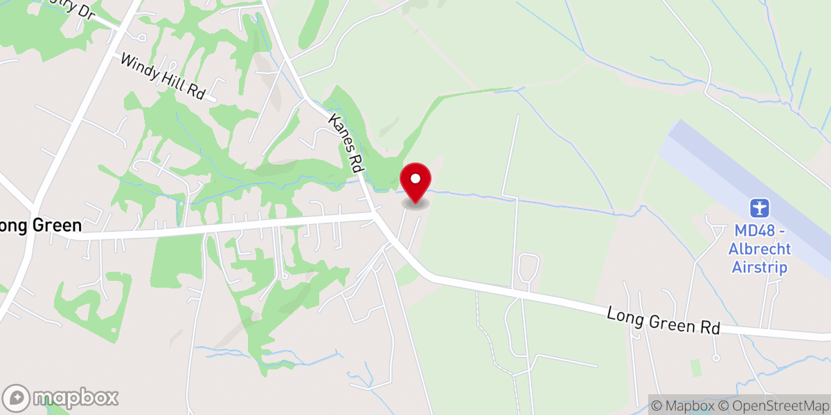 Map showing location of Long Green Valley Church of the Brethren