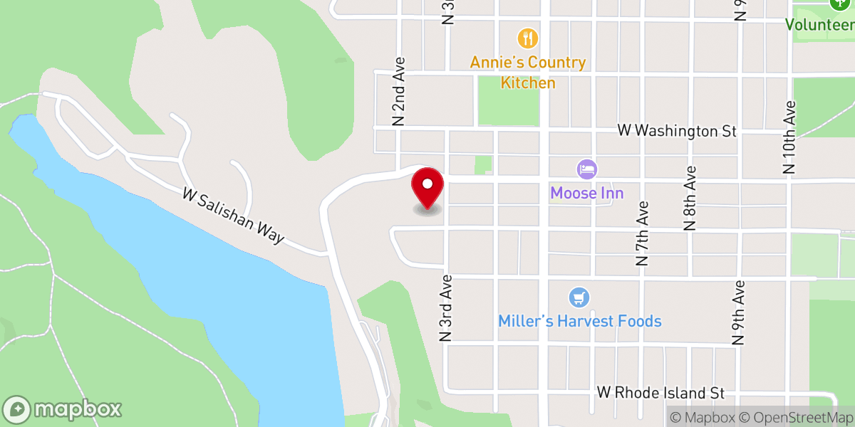 Map showing location of Spirit Lake Baptist Church