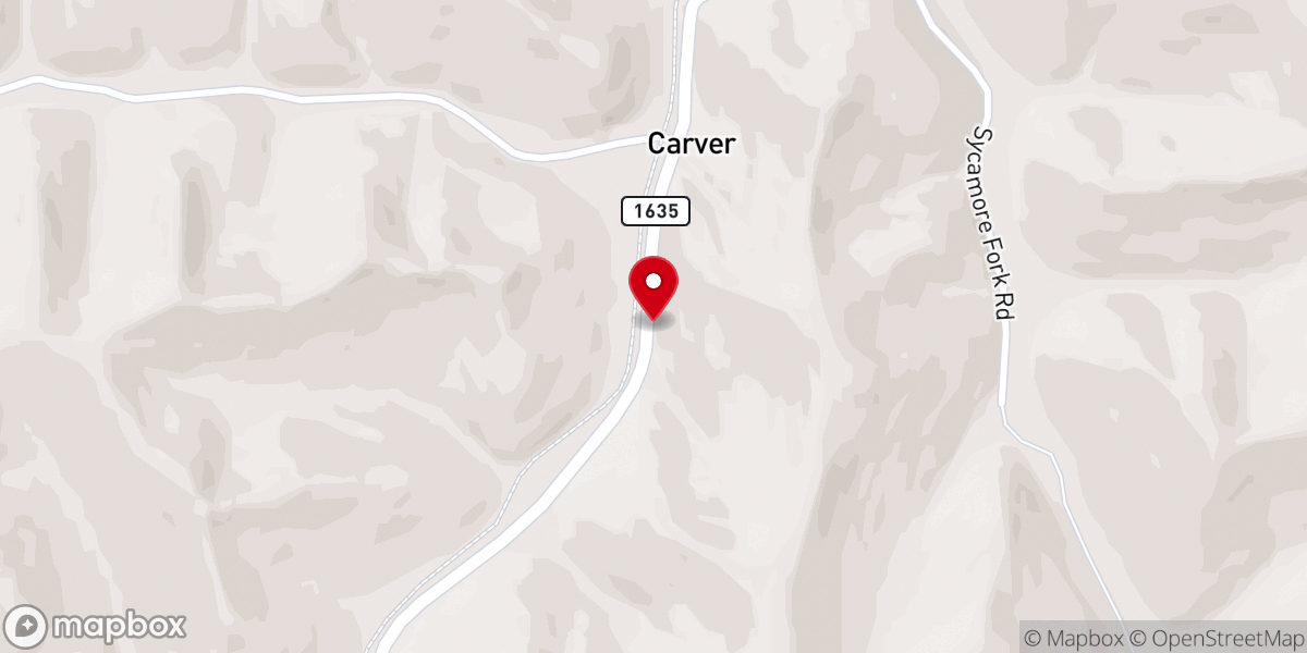 Map showing location of Carver United Baptist Church