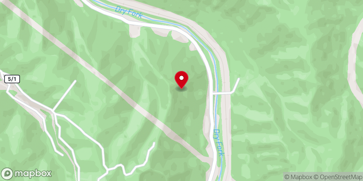 Map showing location of Iaeger United Methodist Church